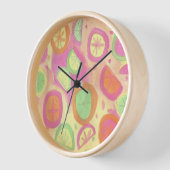 Horloge Motif de limonade rose (Angle)