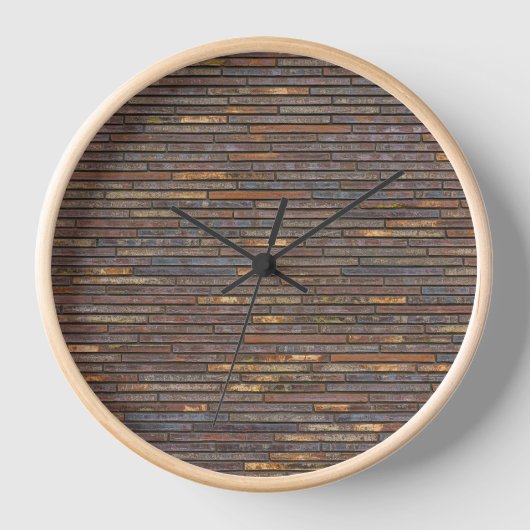 Horloge Motif de mur en briques minces industrielles moder (Recto)