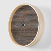 Horloge Motif de mur en briques minces industrielles moder (Angle)