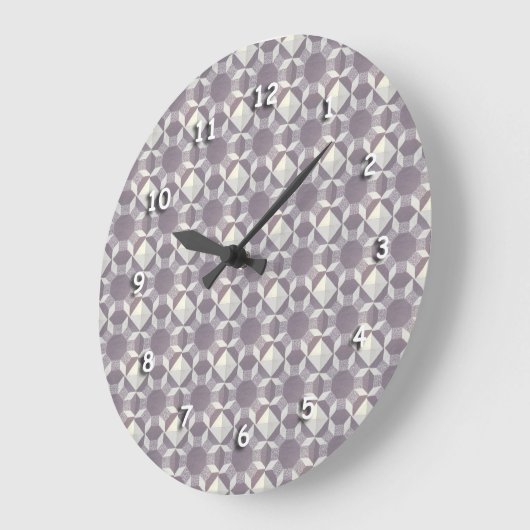 Horloge - Motif de surface composée violette (Angle)