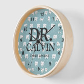 Horloge Motif Dentiste pour dents vert mignon (Angle)