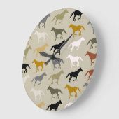 Horloge Motif des chevaux (Angle)