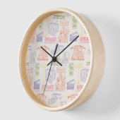 Horloge Motif des citations colorées AMIS™ (Angle)
