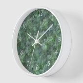 Horloge motif en granit de quartz vert Abstrait (Angle)