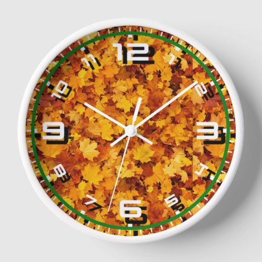 Horloge Motif feuille d'érable-25877 (Recto)
