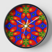 Horloge Motif Floral Rouge mou (Recto)