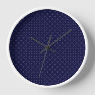 Horloge Motif géométrique islamique bleu foncé
