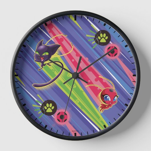 Horloge Motif Miraculaire Kwamis Tikki & Plagg (Recto)