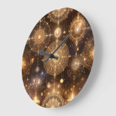 Horloge Motif ornée d'or céleste (Angle)