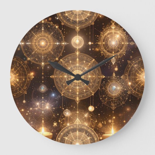 Horloge Motif ornée d'or céleste (Recto)
