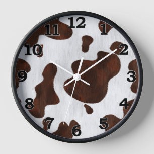 Horloge Motif repéré par cuir occidental de cheveux de