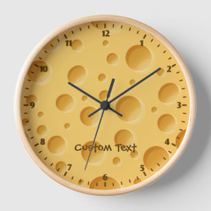 Horloge Motif suisse au fromage
