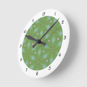 Horloge Motif verte et bleue (Angle)