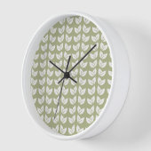 Horloge Motif Vintage Green Retro Y2K Leaf (Angle)
