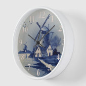 Horloge Moulin blanc blanc blanc vintage (Angle)