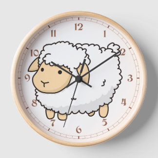 Horloge Mouton blanc