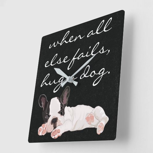 Horloge moyenne "Accrochez un chien" (Angle)