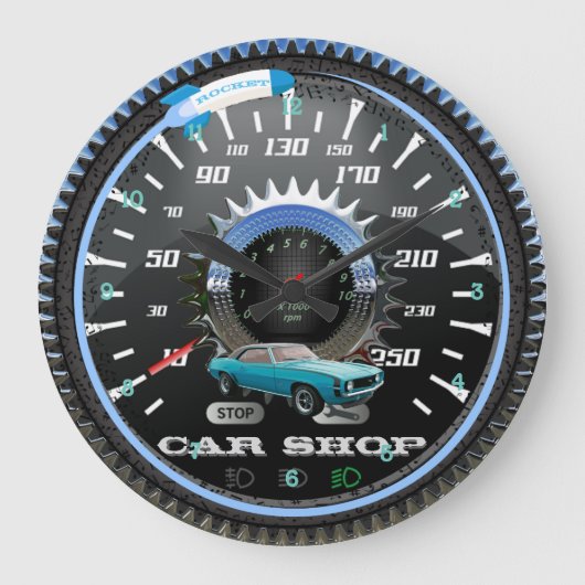 Horloge multi-engrenages de la Rocket Car Shop (Recto)