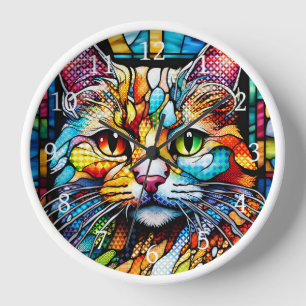 Horloge Multicolor Cat 708 Motif