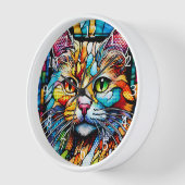 Horloge Multicolor Cat 708 Motif (Angle)