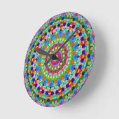 Horloge multicolore de kaléidoscope en verre (Angle)