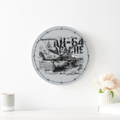 Horloge Mur Acrylique AH-64 Apache (Maison)