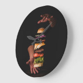 Horloge Mur Acrylique Hamburger Gourmet (Angle)