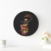 Horloge Mur Acrylique Hamburger Gourmet (Maison)