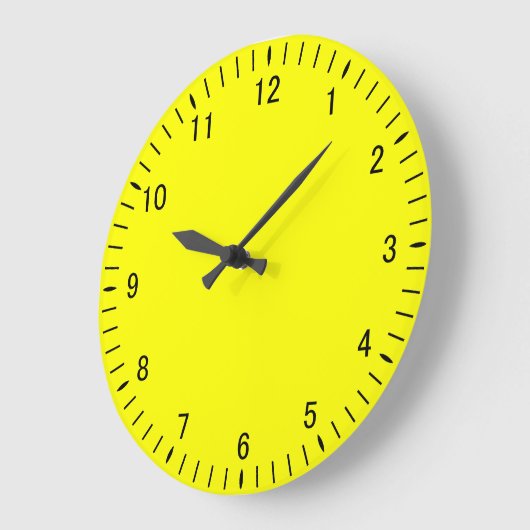 Horloge Mur Acrylique Jaune 21A (Angle)