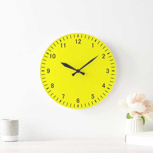 Horloge Mur Acrylique Jaune 21A (Maison)