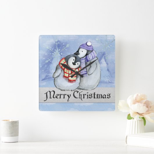 Horloge Mur Acrylique Joyeuse Noël (Maison)