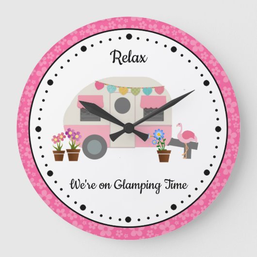 Horloge Mur Acrylique Pink Happer (Recto)