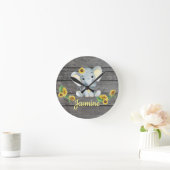 Horloge Mur Acrylique Rustique, Arrondi, Moyen (Maison)