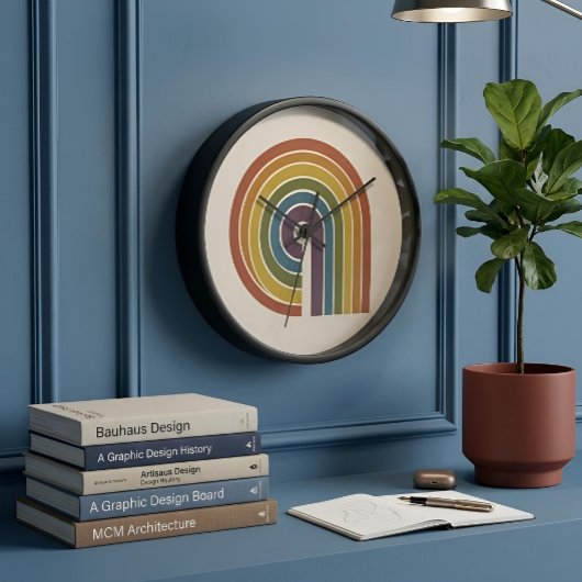 Horloge Mur de fierté moderne du milieu du siècle