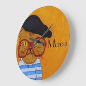 Horloge Mur De Miaou Drôle ! (Angle)