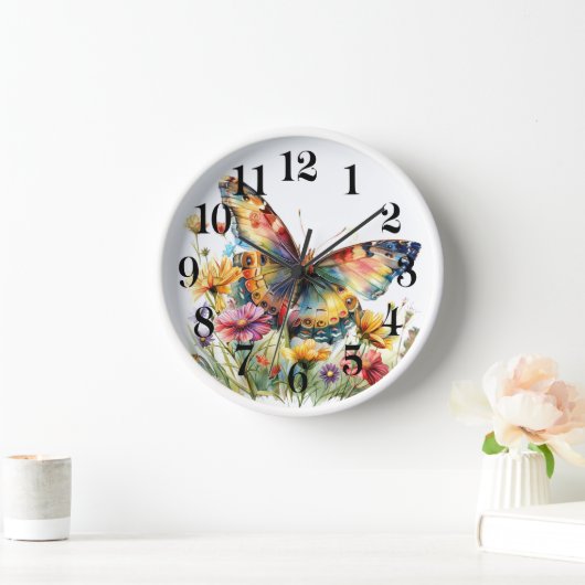 Horloge Mur de Papillon (Maison)
