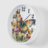 Horloge Mur de Papillon (Angle)