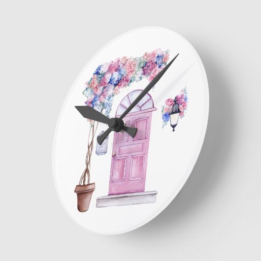 Horloge Mur, Horloge Mur Acrylique Ronde 8", (Angle)