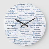 Horloge Mur Mots yiddish Thème juif (Recto)