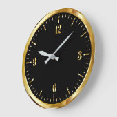 Horloge Mur Or et Noir (Angle)