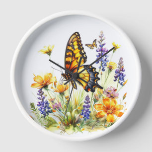 Horloge Mur papillon