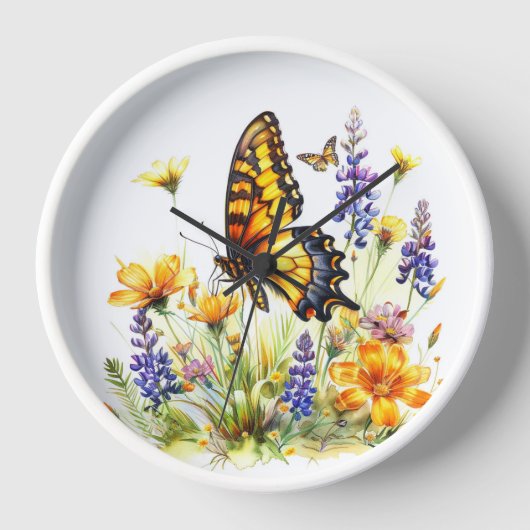 Horloge Mur papillon (Recto)