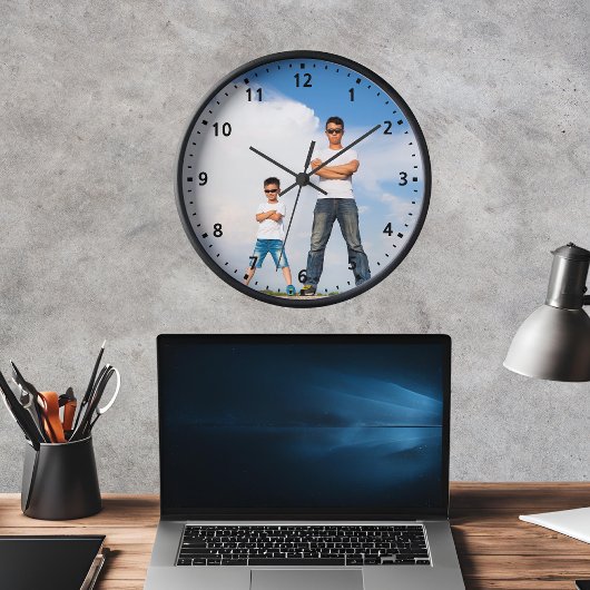 Horloge Mur photo Décontracté personnalisé moderne