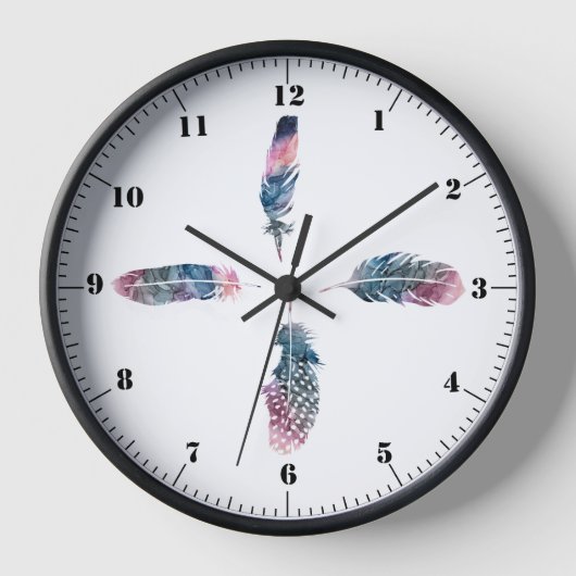 Horloge Mur "Plumes" (Recto)