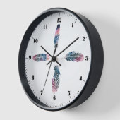 Horloge Mur "Plumes" (Angle)