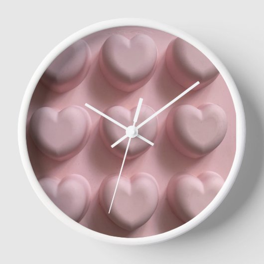 Horloge Mur rond Coeur rose (Recto)