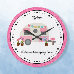 Horloge mural acrylique Glamper-Happy rose
