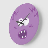 Horloge mural du visage du monstre pourpre (Angle)