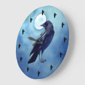 Horloge murale 13-Crows bleu acrylique (Angle)