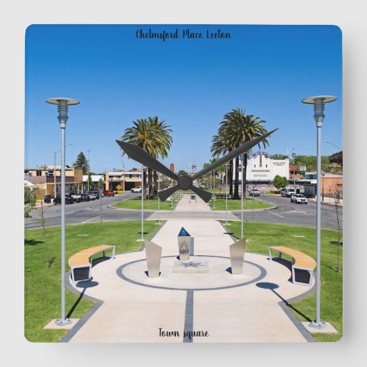 Horloge murale 27,3 cm carré acrylique (Recto)